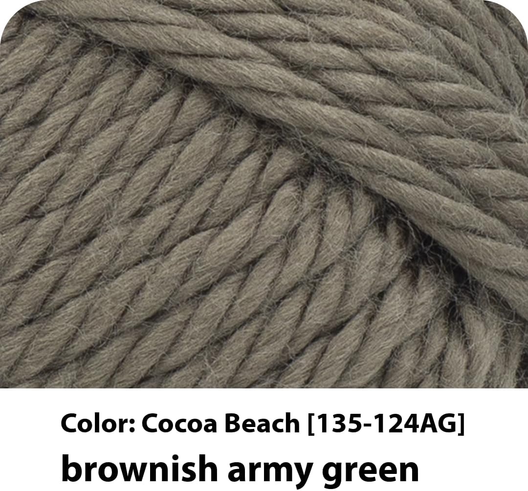 image:imageLion Brand Yarn Hometown Yarn SuperBulky Yarn for Knitting Crocheting and Crafting 1 Pack Reseda Dojo Super Bulky Acrylic Fiber for Warm Crochet Blankets Knit Winter Hats Chunky Cardigans Soft Scarves WeavingCocoa Beach