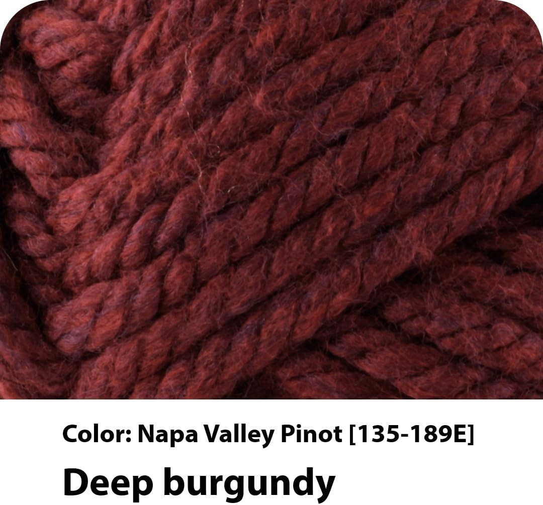 image:imageLion Brand Yarn Hometown Yarn SuperBulky Yarn for Knitting Crocheting and Crafting 3 Pack Syracuse Orange Super Bulky Acrylic Fiber for Warm Crochet Blankets Knit Winter Hats Chunky Cardigans Soft Scarves WeavingNapa Valley Pinot