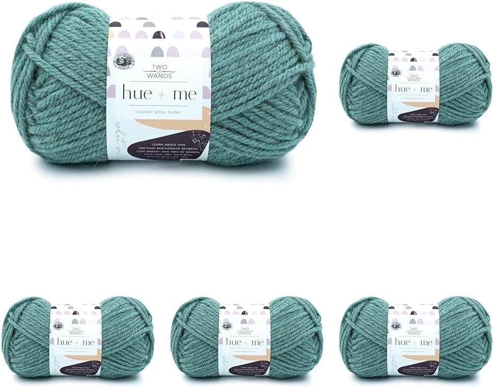 image:imageLion Brand Yarn Hue Me Chunky Yarn for Crocheting Knitting and Crafts Crush 3 PackAgave