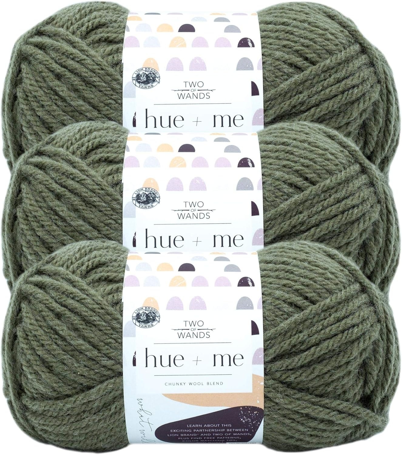 image:imageLion Brand Yarn Hue Me Chunky Yarn for Crocheting Knitting and Crafts Crush 3 PackFatigues