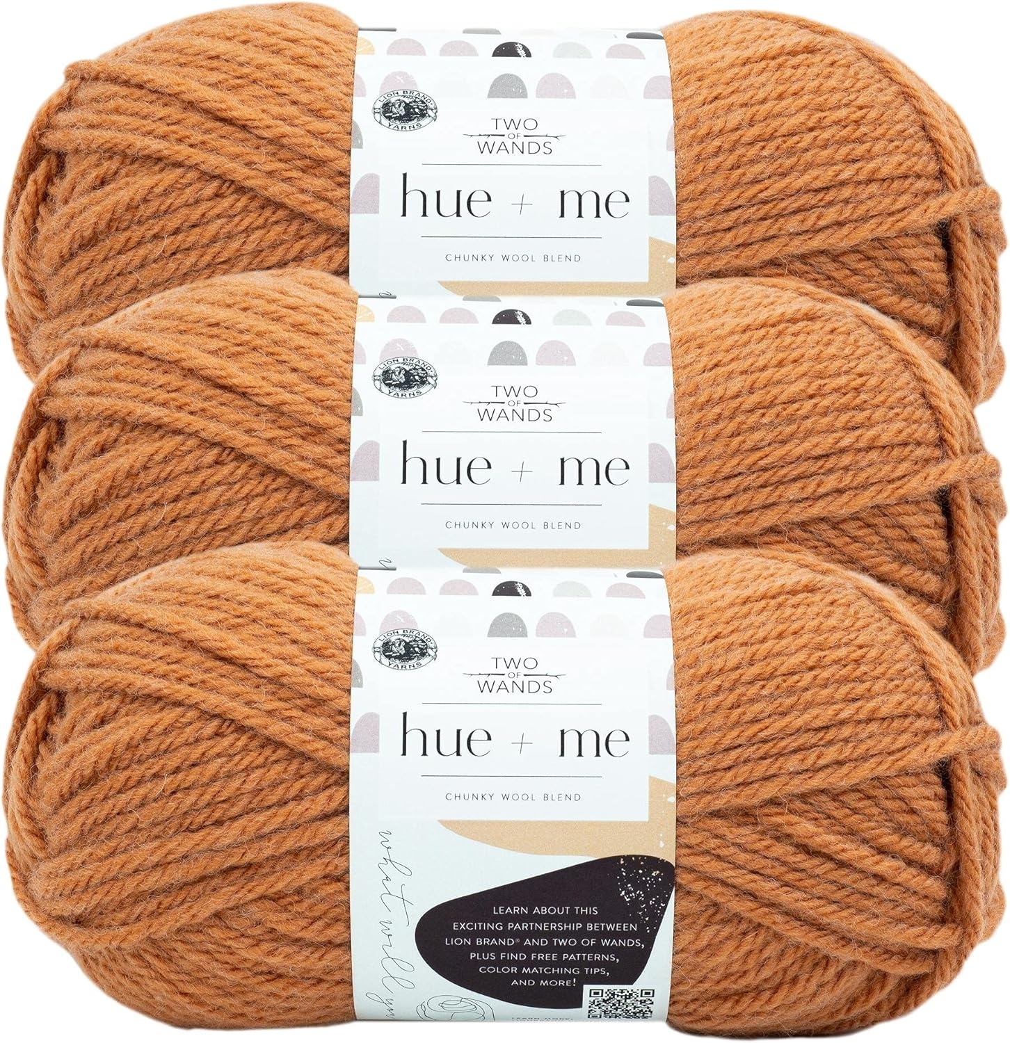 image:imageLion Brand Yarn Hue Me Chunky Yarn for Crocheting Knitting and Crafts Crush 3 PackGrapefruit