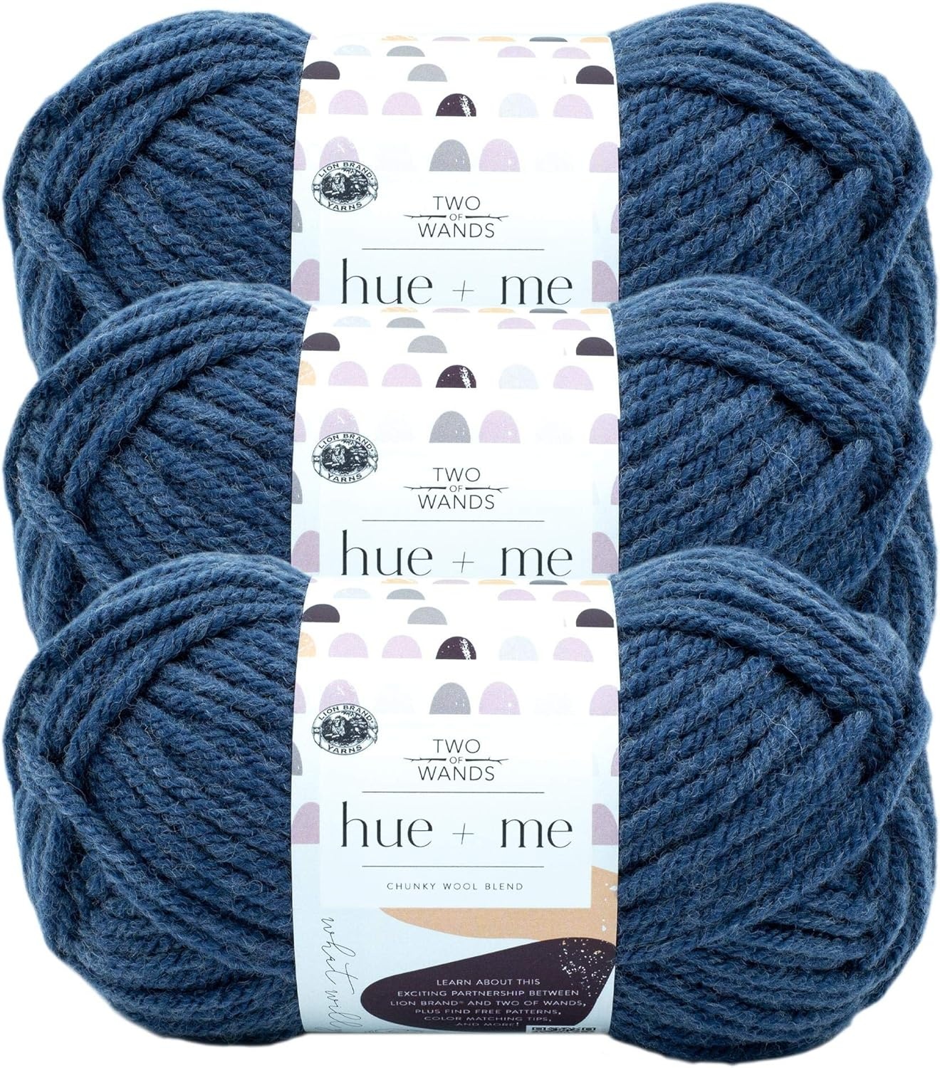 image:imageLion Brand Yarn Hue Me Chunky Yarn for Crocheting Knitting and Crafts Crush 3 PackMagic Hour