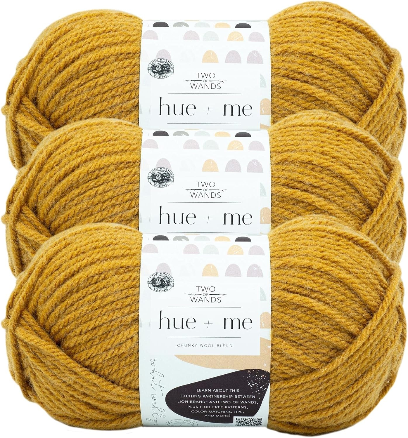 image:imageLion Brand Yarn Hue Me Chunky Yarn for Crocheting Knitting and Crafts Crush 3 PackMustard