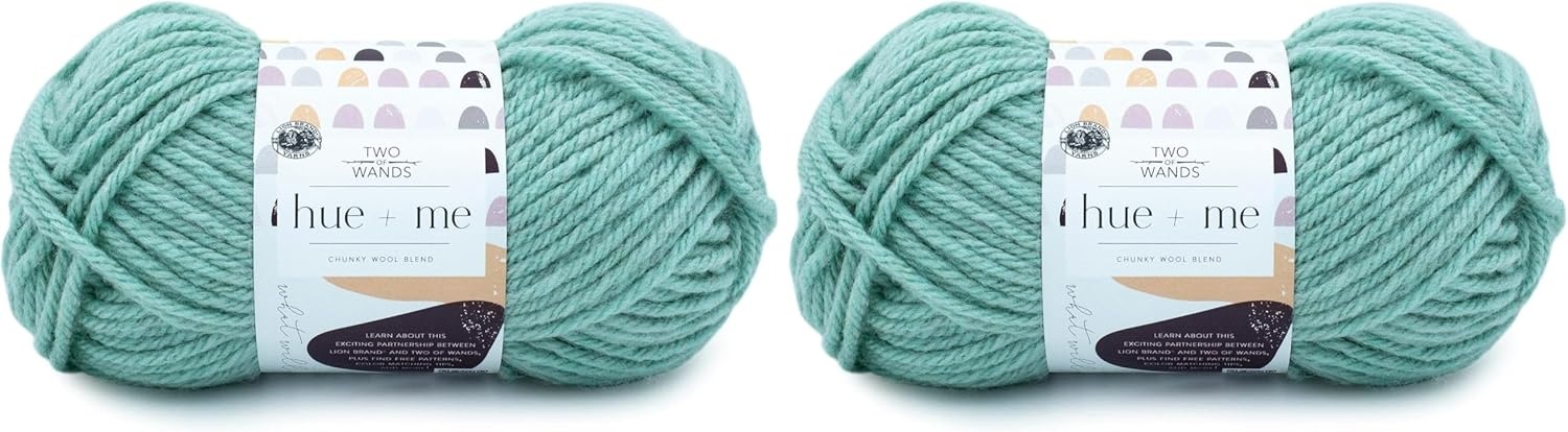 image:imageLion Brand Yarn Hue Me Chunky Yarn for Crocheting Knitting and Crafts Crush 3 PackSea Glass