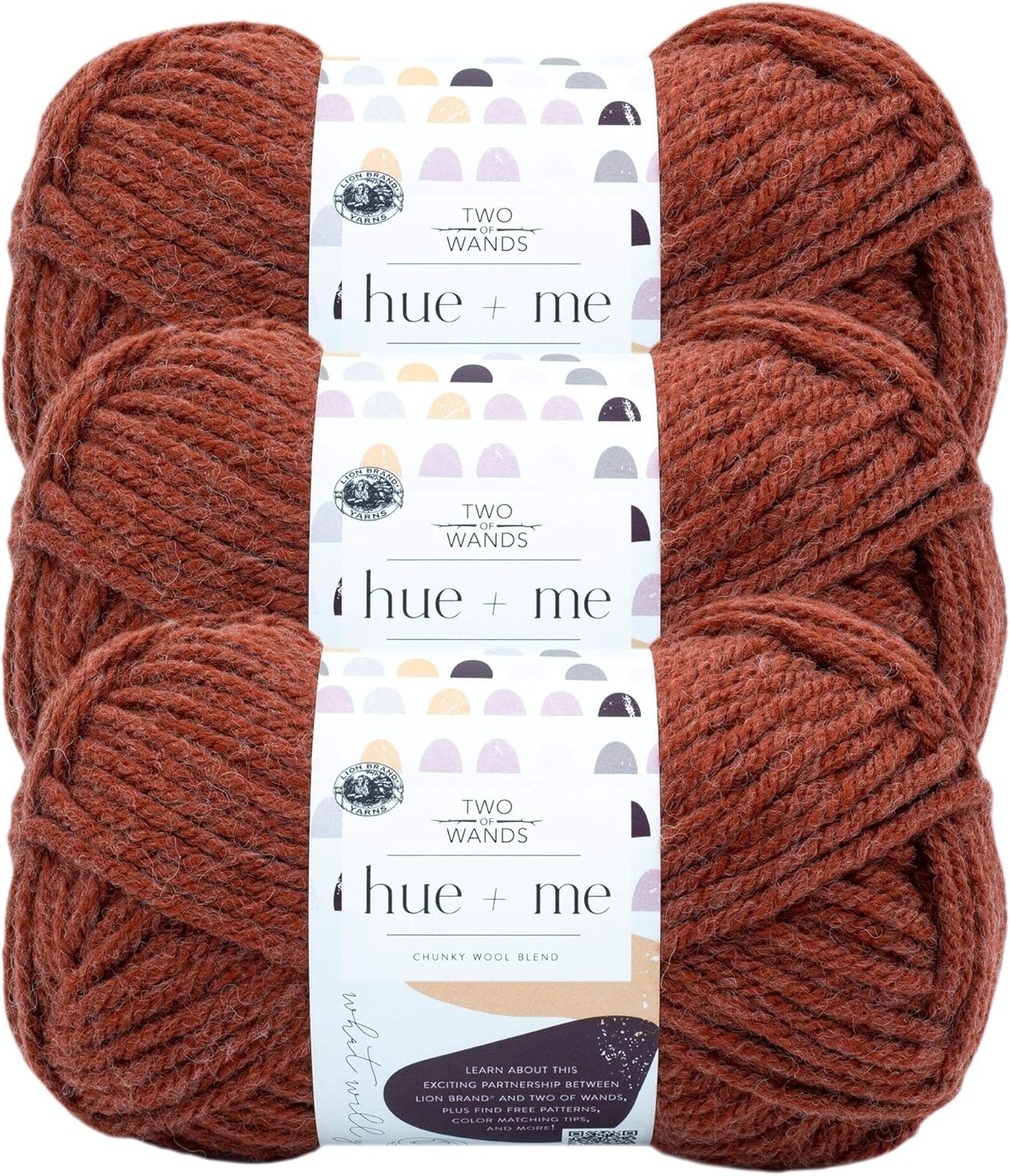 image:imageLion Brand Yarn Hue Me Chunky Yarn for Crocheting Knitting and Crafts Crush 3 PackSpicy