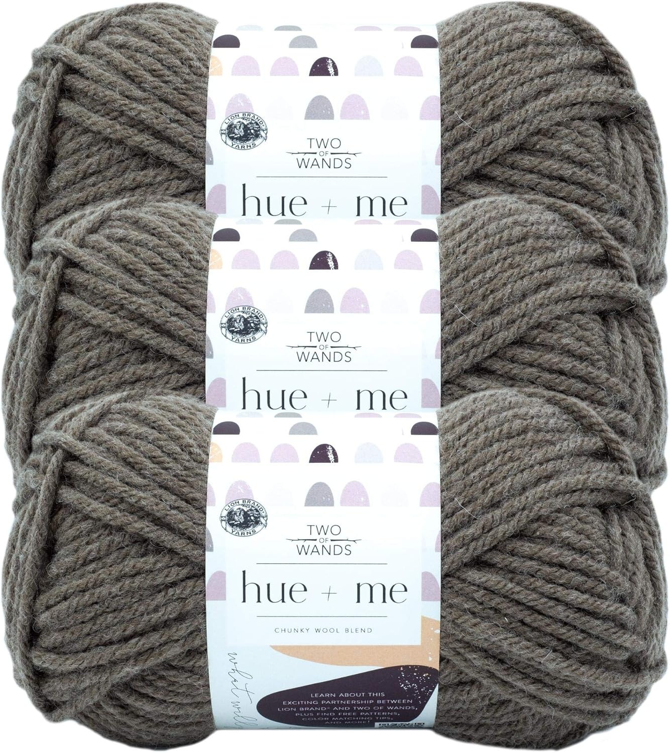 image:imageLion Brand Yarn Hue Me Chunky Yarn for Crocheting Knitting and Crafts Crush 3 PackTerra
