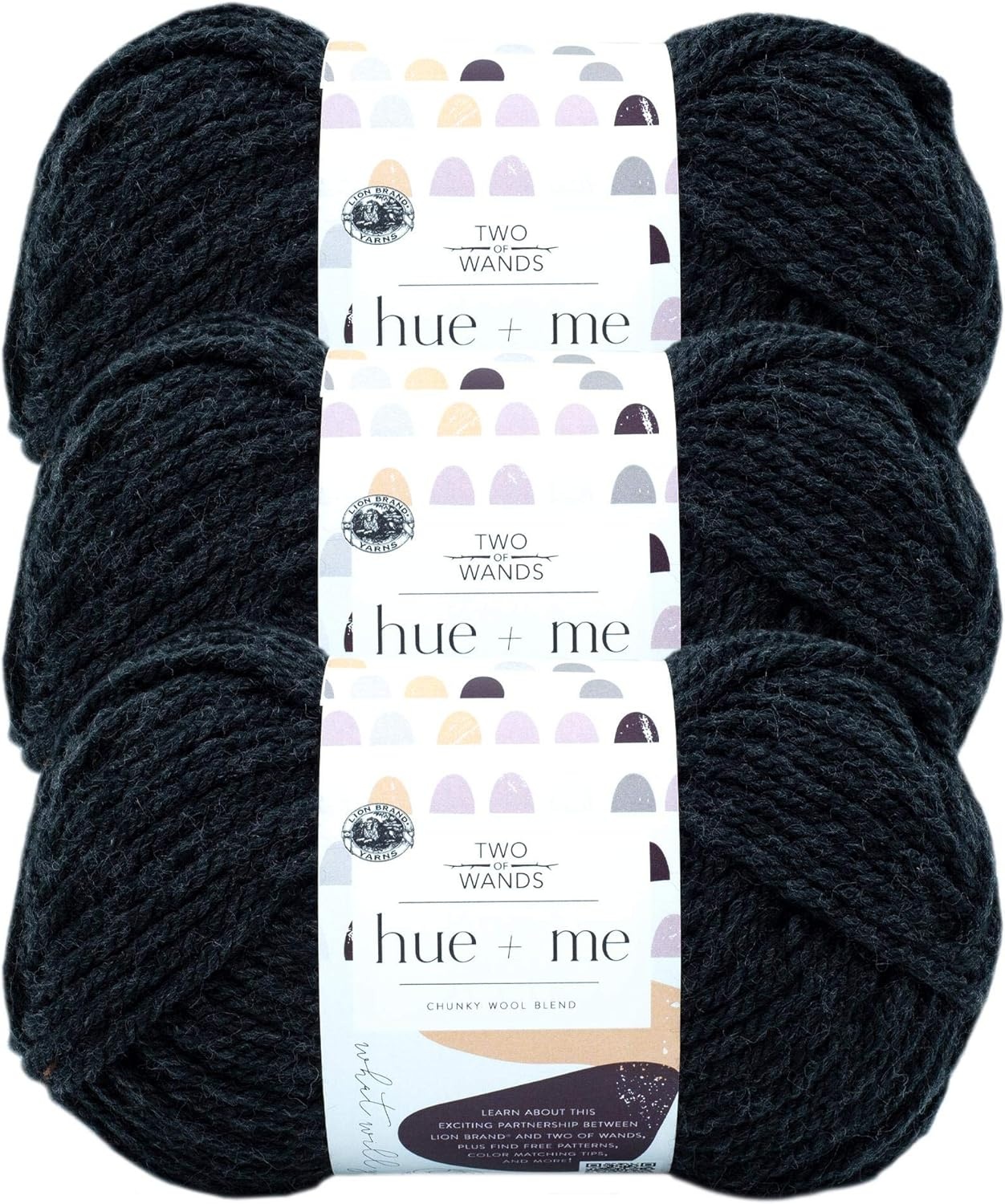 image:imageLion Brand Yarn Hue Me Chunky Yarn for Crocheting Knitting and Crafts Crush 3 PackWerewolf