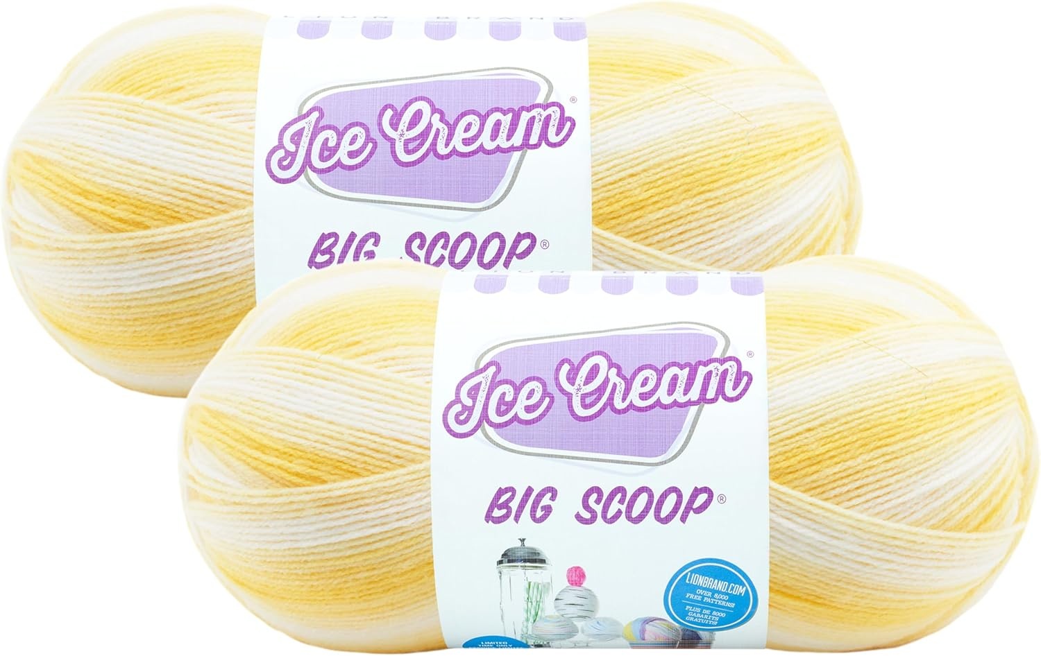 image:imageLion Brand Yarn Ice Cream Big Scoop Yarn Green TeaLemon Meringue