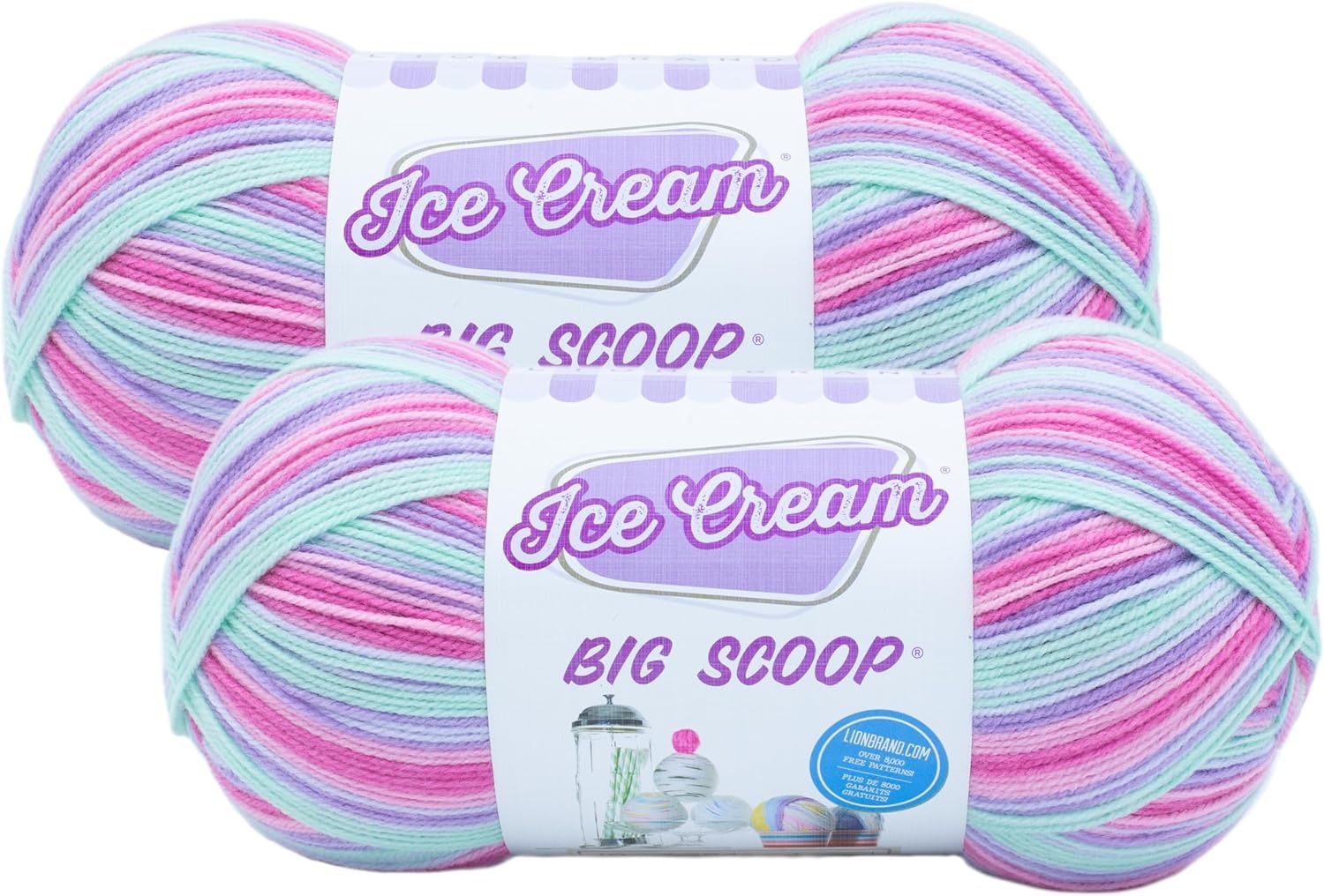image:imageLion Brand Yarn Ice Cream Big Scoop Yarn Tutti FruttiUnicorn