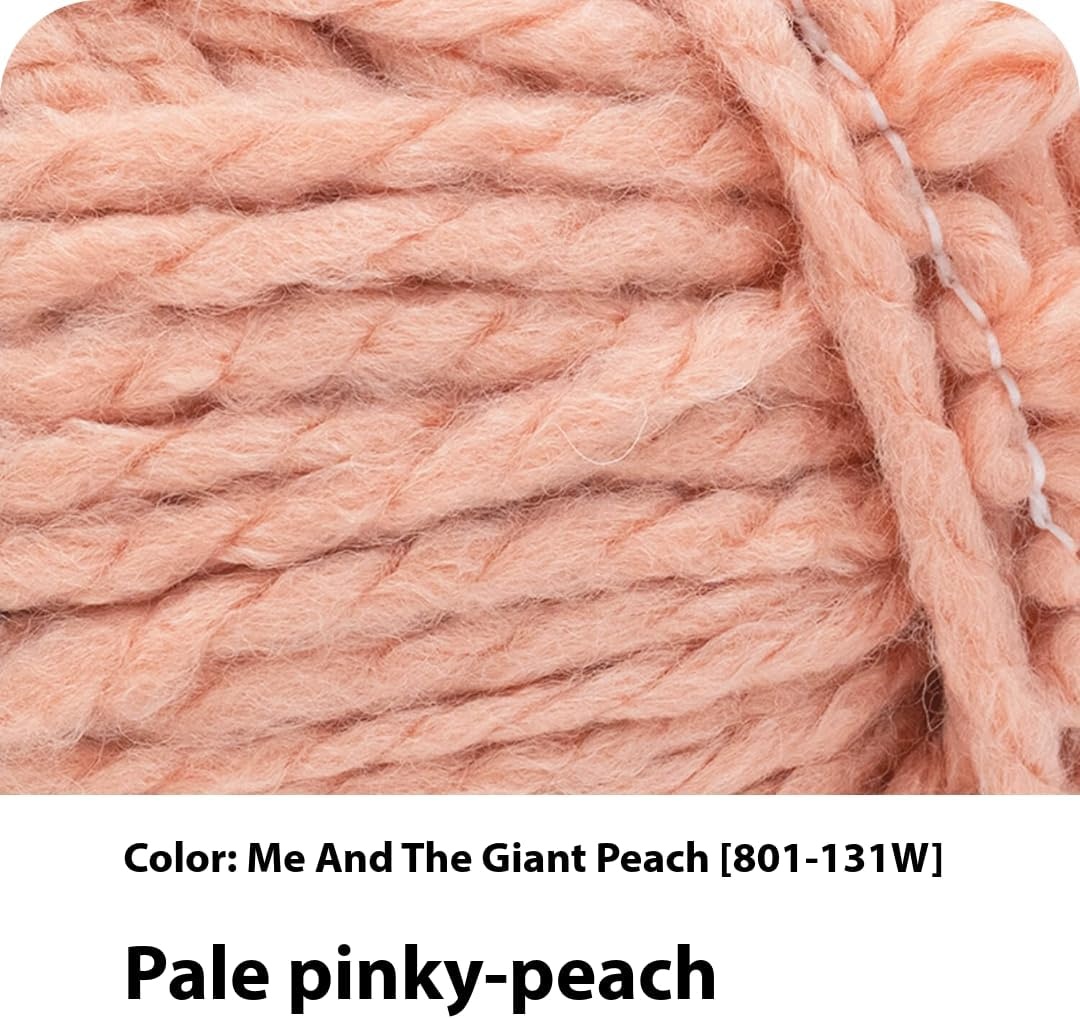 image:imageLion Brand Yarn InstaKnit Beginner Yarn for Knitting Singing Like A Canary 1 PackMe And The Giant Peach
