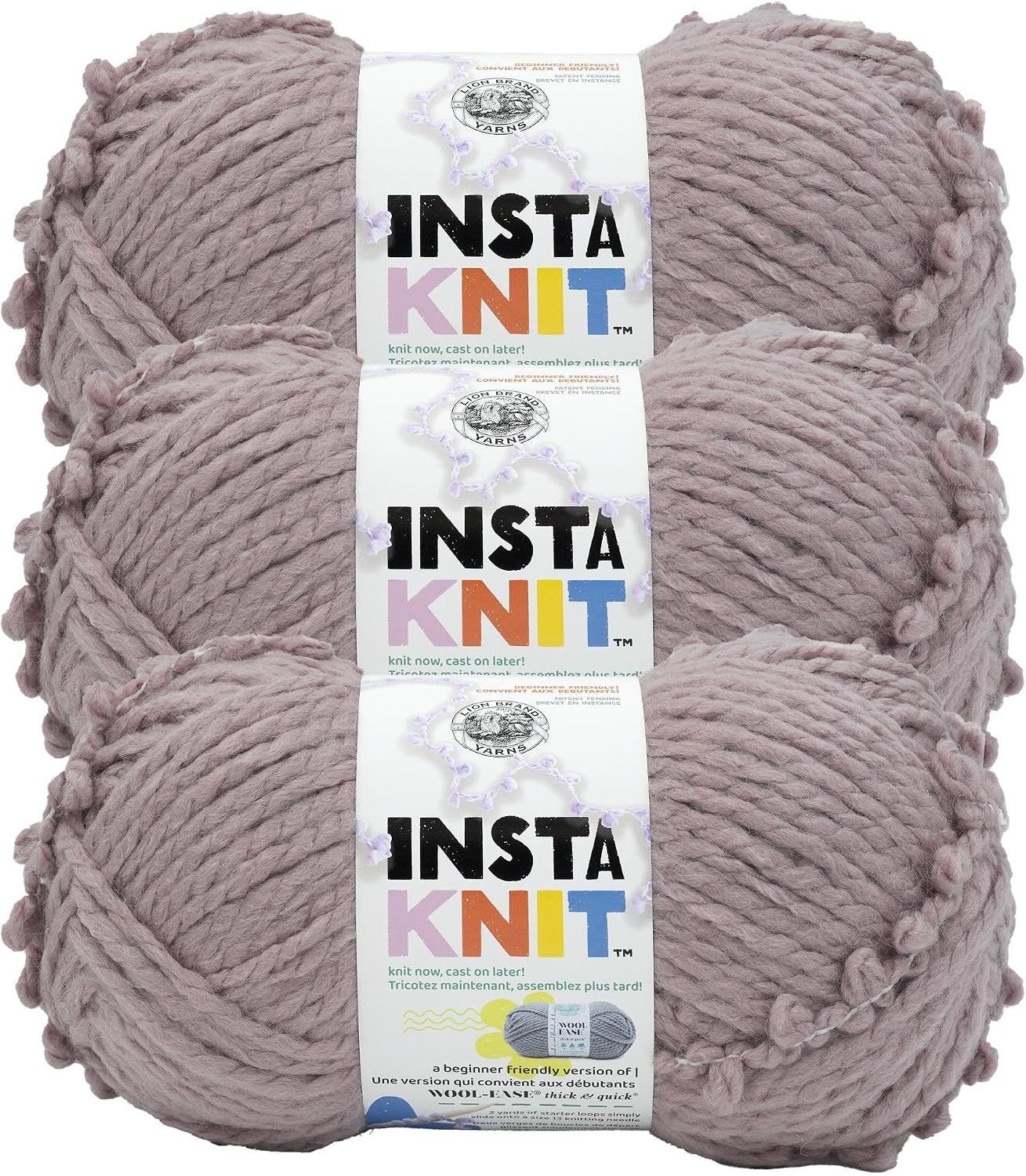 image:imageLion Brand Yarn InstaKnit Beginner Yarn for Knitting Singing Like A Canary 1 PackMilk With Tea