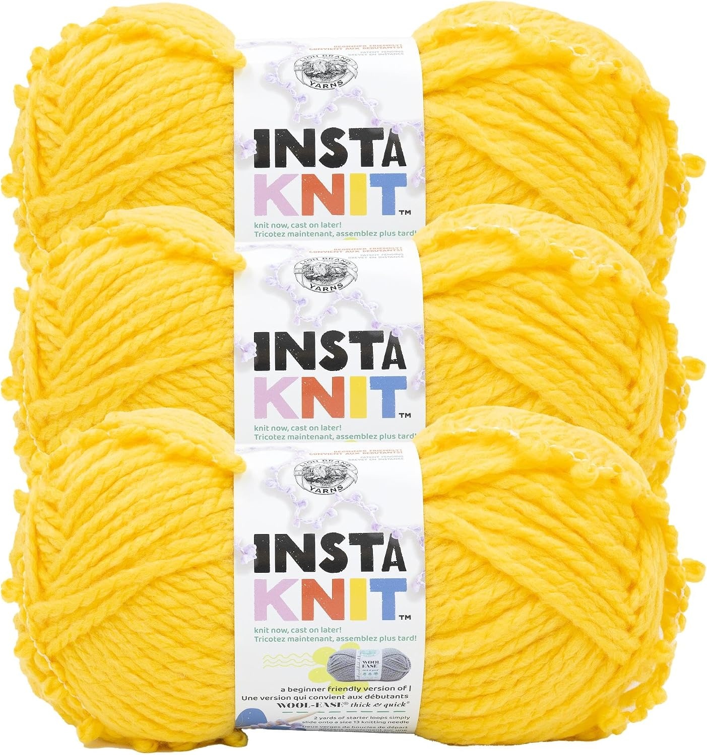 image:imageLion Brand Yarn InstaKnit Beginner Yarn for Knitting Singing Like A Canary 1 PackSinging Like A Canary