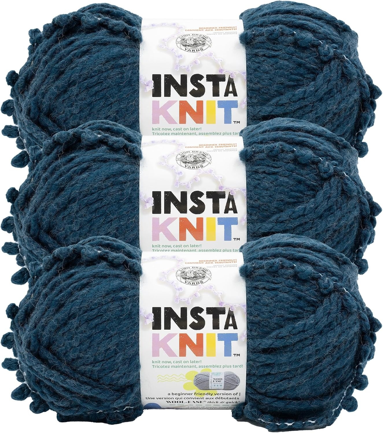 image:imageLion Brand Yarn InstaKnit Beginner Yarn for Knitting Singing Like A Canary 1 PackUnTeal We Meet Again