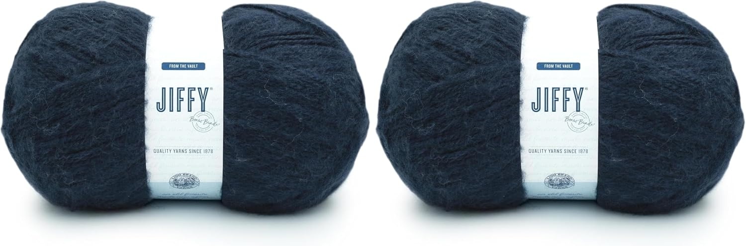 image:imageLion Brand Yarn Jiffy Bonus Bundle Acrylic Yarn for Crochet Plum 1 PackDeep Indigo
