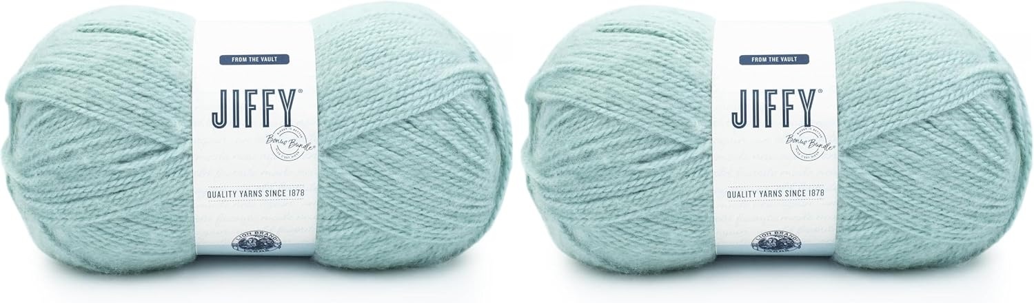 image:imageLion Brand Yarn Jiffy Bonus Bundle Acrylic Yarn for Crochet Plum 1 PackSeafoam