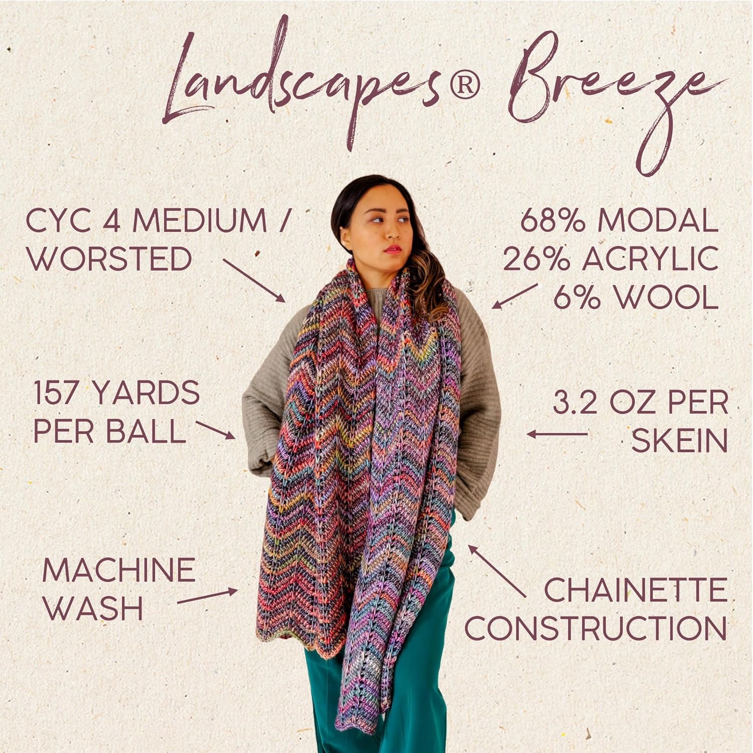 image:imageLion Brand Yarn Landscapes Breeze Yarn CoastCoast