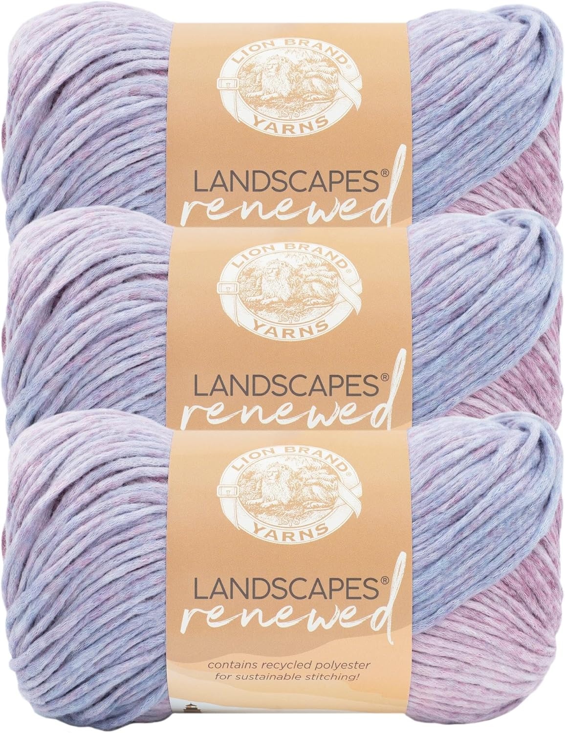 image:imageLion Brand Yarn Landscapes Renewed Recycled Multicolor Yarn for Knitting Dreamcatcher 3 PackDreamcatcher