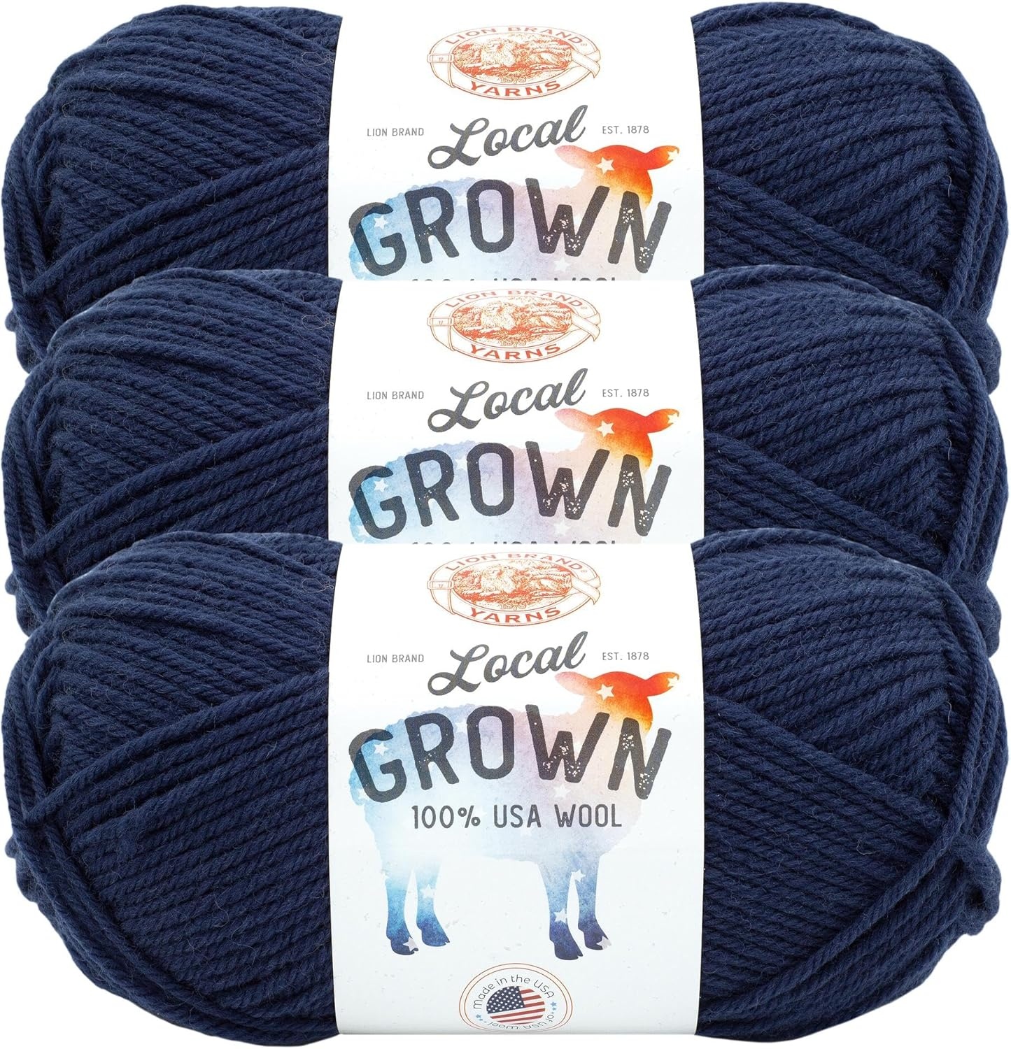 image:imageLion Brand Yarn Local Grown Wool Yarn for Knitting Crochet Quail 1 PackLiberty
