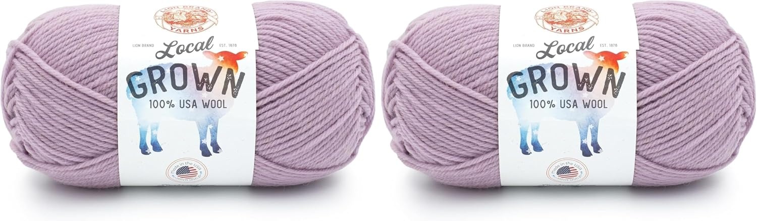 image:imageLion Brand Yarn Local Grown Wool Yarn for Knitting Crochet Quail 1 PackLilac
