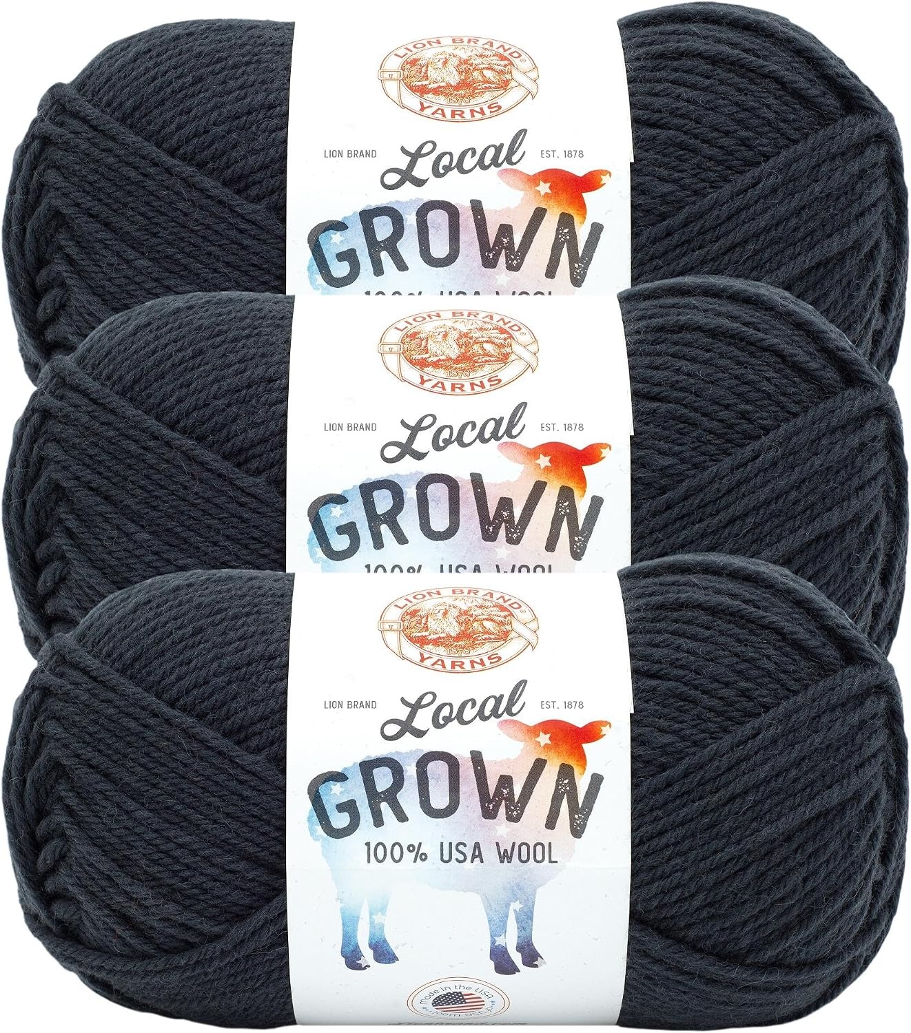 image:imageLion Brand Yarn Local Grown Wool Yarn for Knitting Crochet Quail 1 PackMustang