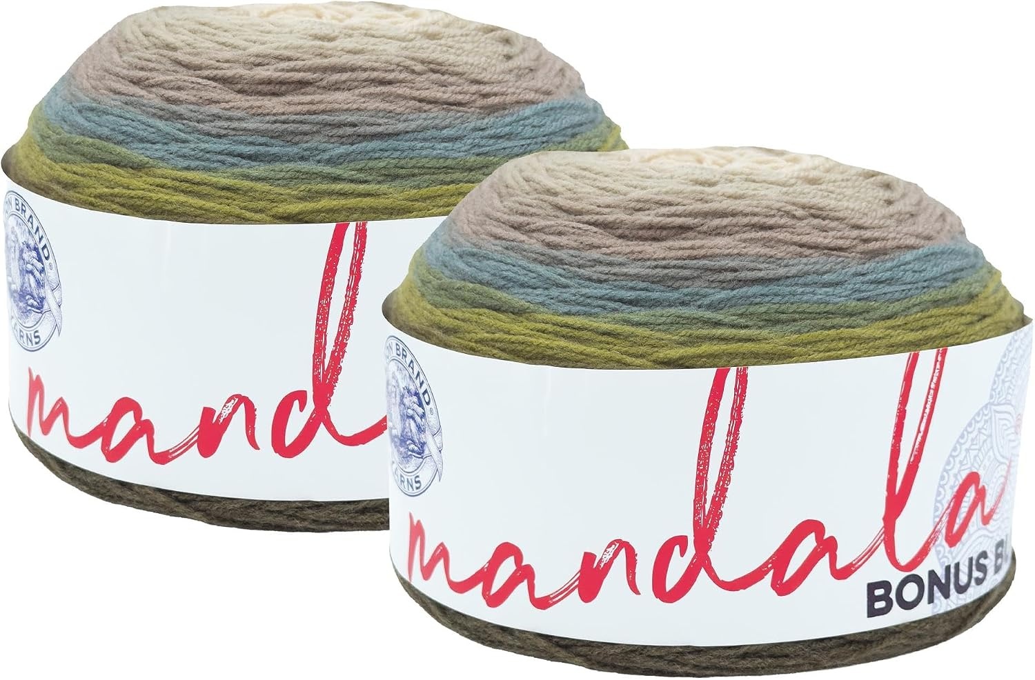 image:imageLion Brand Yarn Mandala Bonus Bundle Yarn Yarn for Knitting Crocheting and Crafting 1 Cake CentaurSinestro