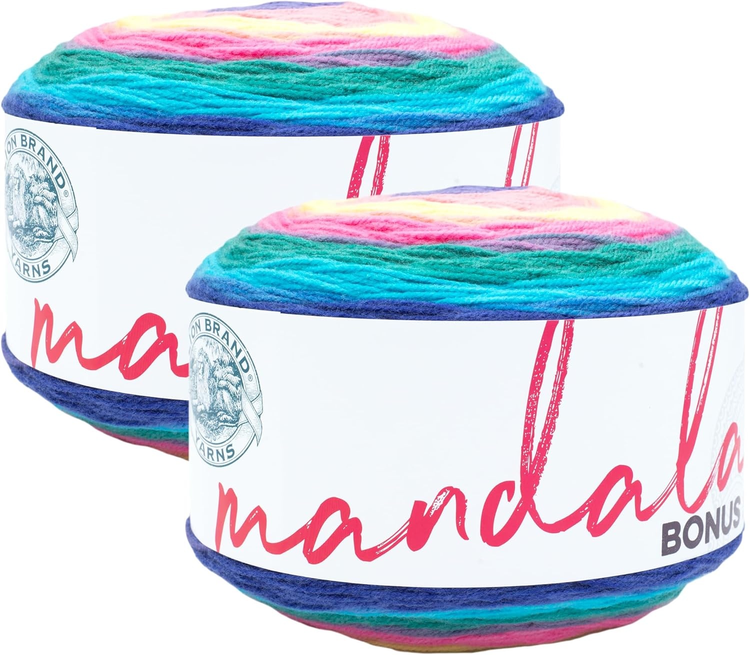 image:imageLion Brand Yarn Mandala Bonus Bundle Yarn Yarn for Knitting Crocheting and Crafting 1 Cake CentaurWraith