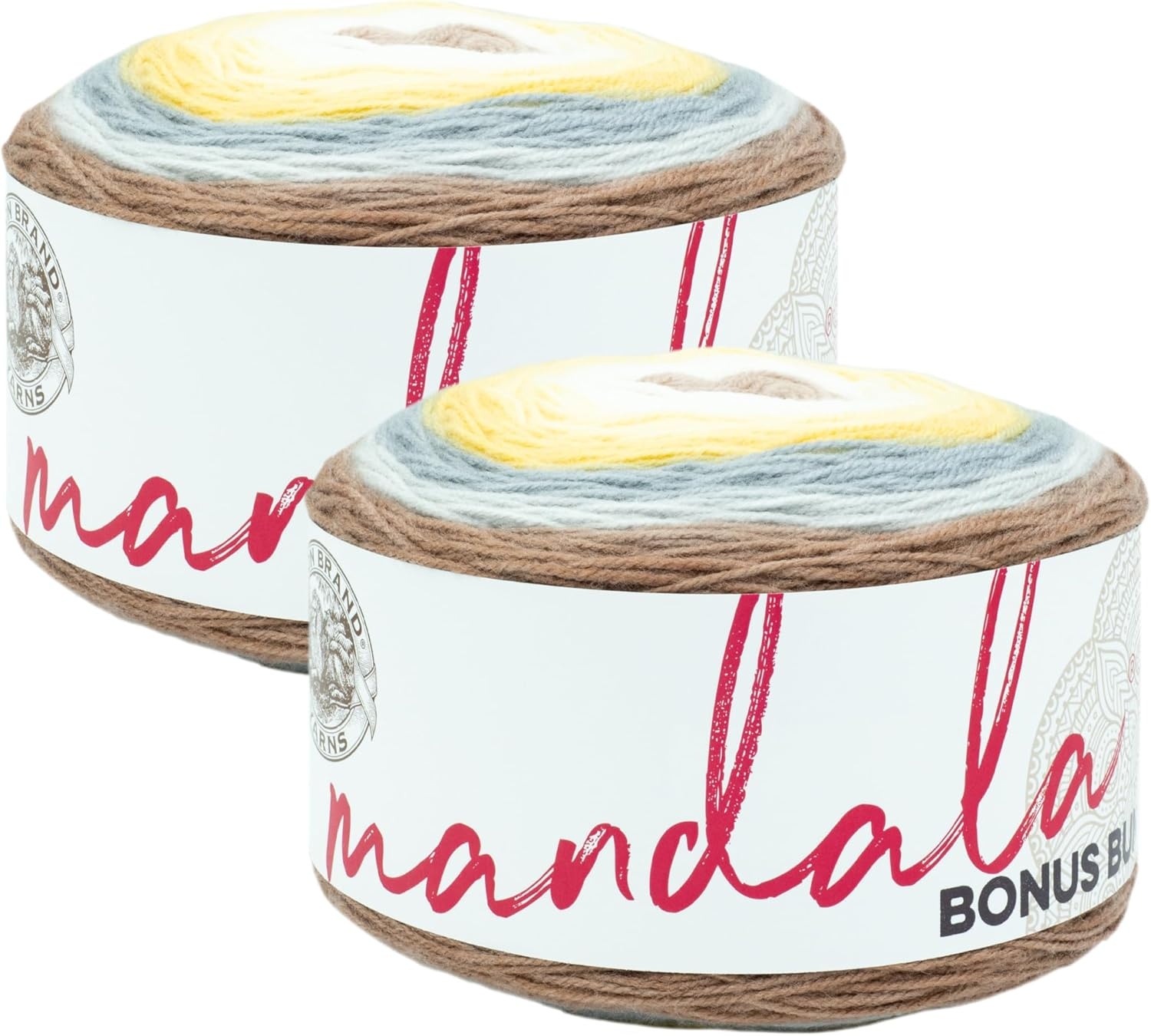 image:imageLion Brand Yarn Mandala Bonus Bundle Yarn Yarn for Knitting Crocheting and Crafting 1 Cake CentaurYeti
