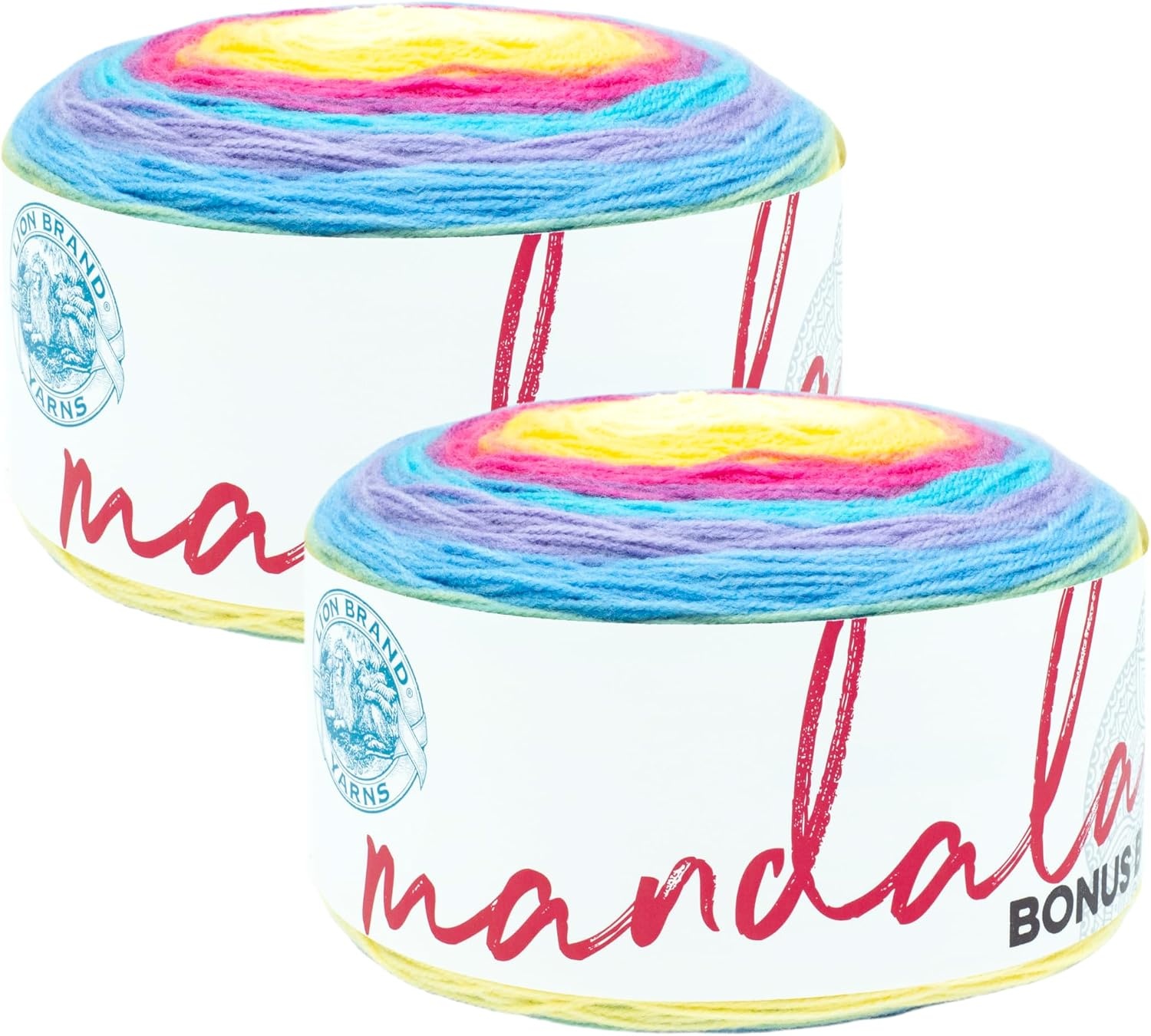 image:imageLion Brand Yarn Mandala Bonus Bundle Yarn Yarn for Knitting Crocheting and Crafting 1 Cake UnicornGiant