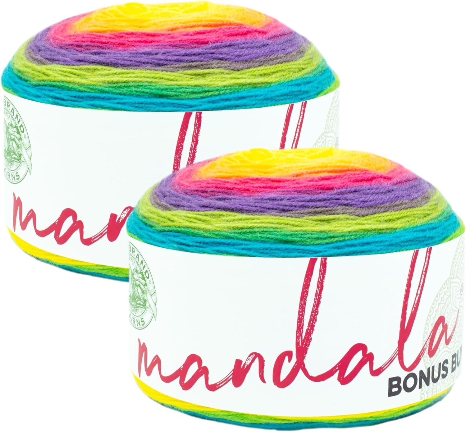 image:imageLion Brand Yarn Mandala Bonus Bundle Yarn Yarn for Knitting Crocheting and Crafting 1 Cake UnicornGnome