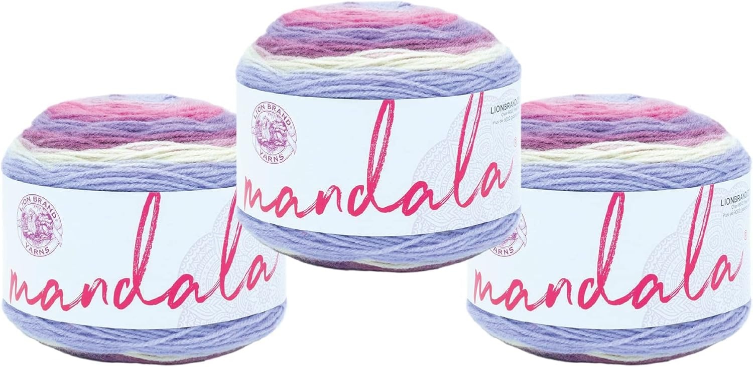 image:imageLion Brand Yarn Mandala DK Lightweight Yarn for Knitting Crochet and Crafts Cupid 3 Pack SelfStriping Acrylic Fiber for Baby Blankets Multicolor Shawls and Variegated CardigansWood Nymph