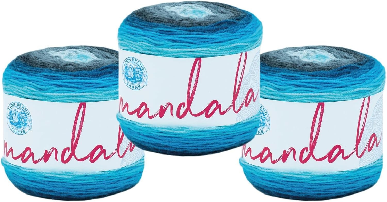 image:imageLion Brand Yarn Mandala DK Lightweight Yarn for Knitting Crochet and Crafts Cupid 3 Pack SelfStriping Acrylic Fiber for Baby Blankets Multicolor Shawls and Variegated CardigansSpirit