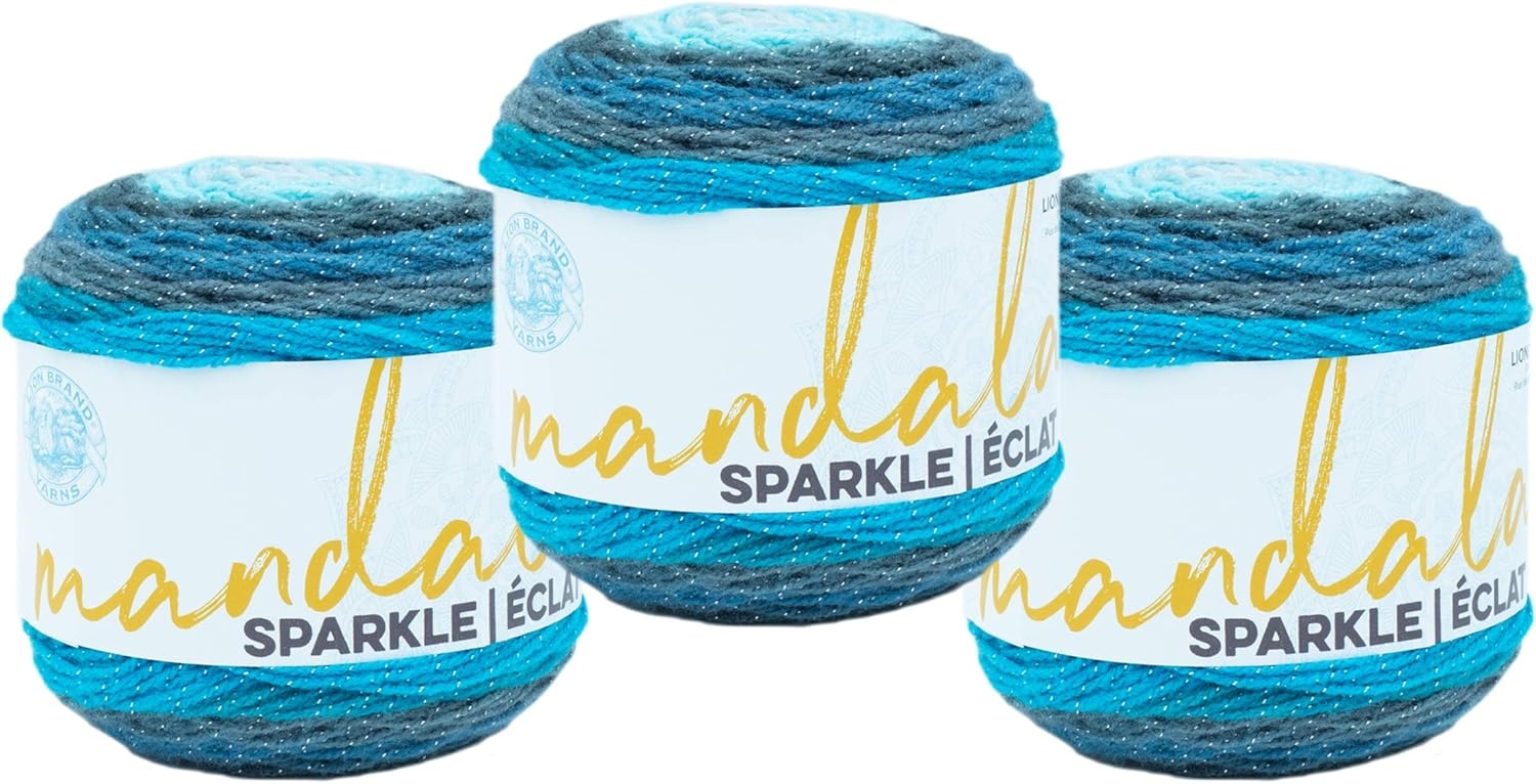 image:imageLion Brand Yarn Mandala Sparkle Yarn Crux 1 SkeinAquarius