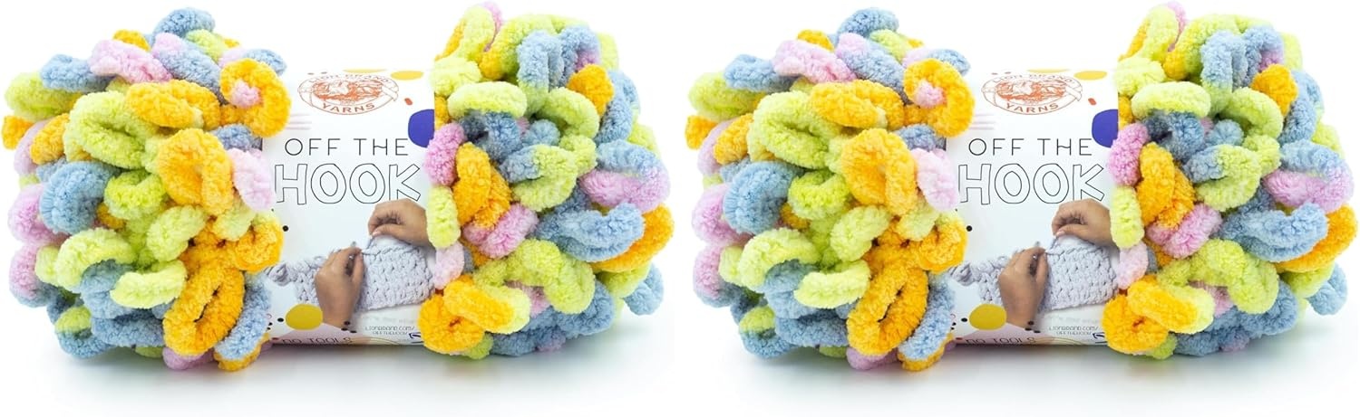 image:imageLion Brand Yarn Off The Hook Yarn Bulky NoNeedle Craft Yarn for Crocheting HandKnitting 1Pack Flower PowerMamba