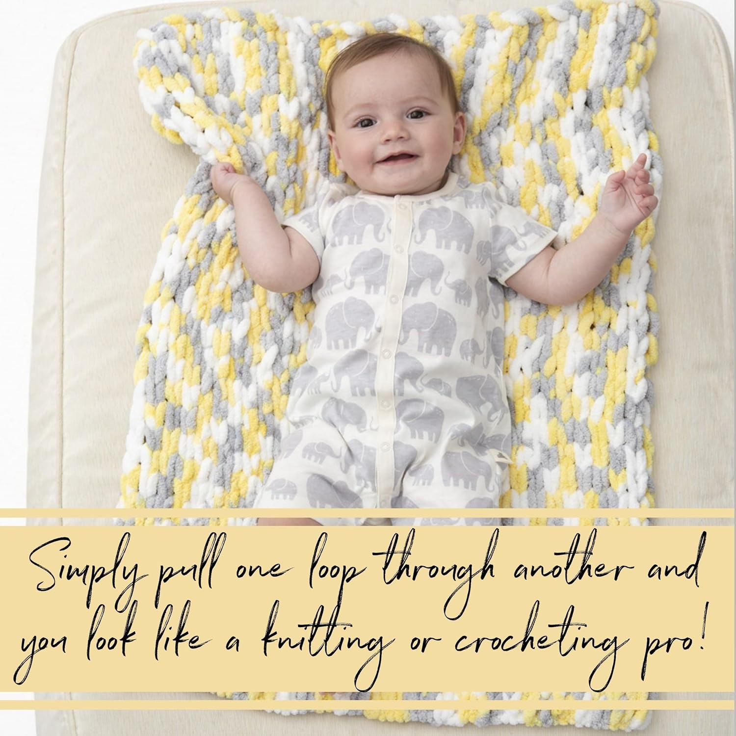 image:imageLion Brand Yarn Off the Hook Yarn Bulky NoNeedle Craft Yarn for Crocheting HandKnitting 3Pack Lemon DropJelly Beans