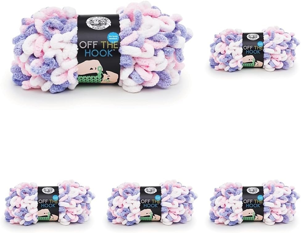 image:imageLion Brand Yarn Off the Hook Yarn Bulky NoNeedle Craft Yarn for Crocheting HandKnitting 3Pack Lemon DropUnicorn