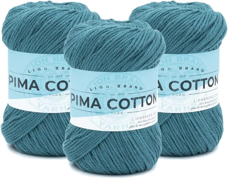 image:imageLion Brand Yarn Pima Cotton Yarn Patagonia 1 SkeinDragonfly
