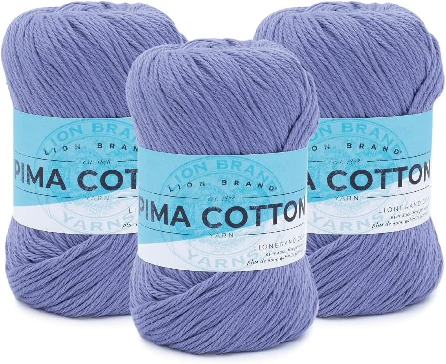 image:imageLion Brand Yarn Pima Cotton Yarn Patagonia 1 SkeinRain Cloud