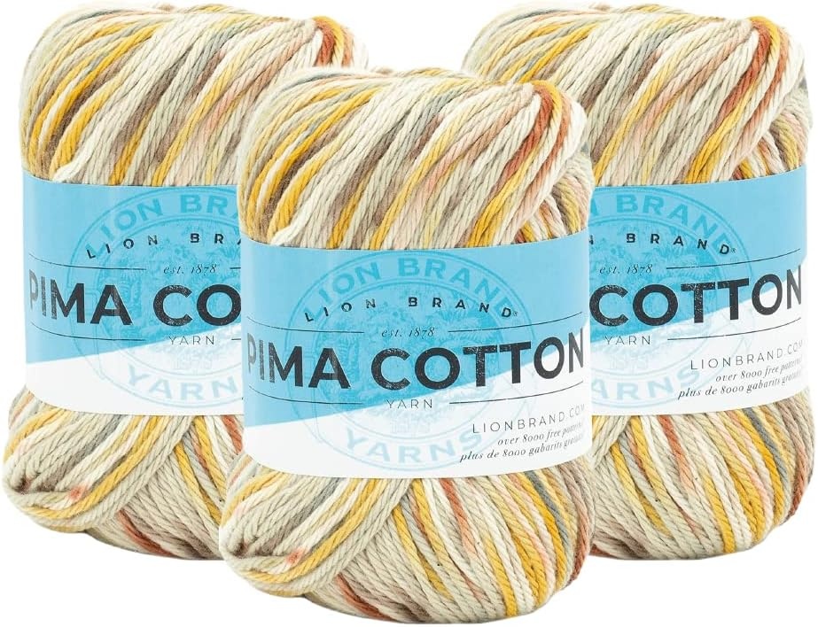 image:imageLion Brand Yarn Pima Cotton Yarn Patagonia 1 SkeinSeaglass