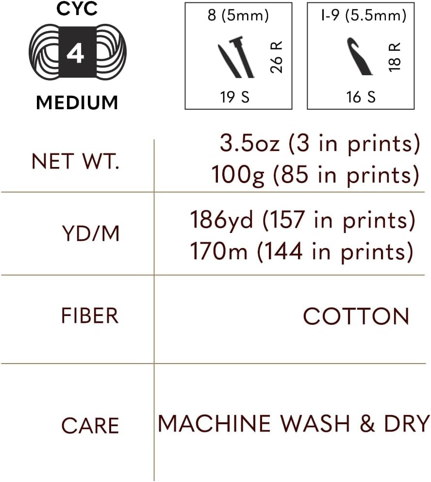 image:imageLion Brand Yarn Pima Cotton Yarn Patagonia 1 SkeinSpice