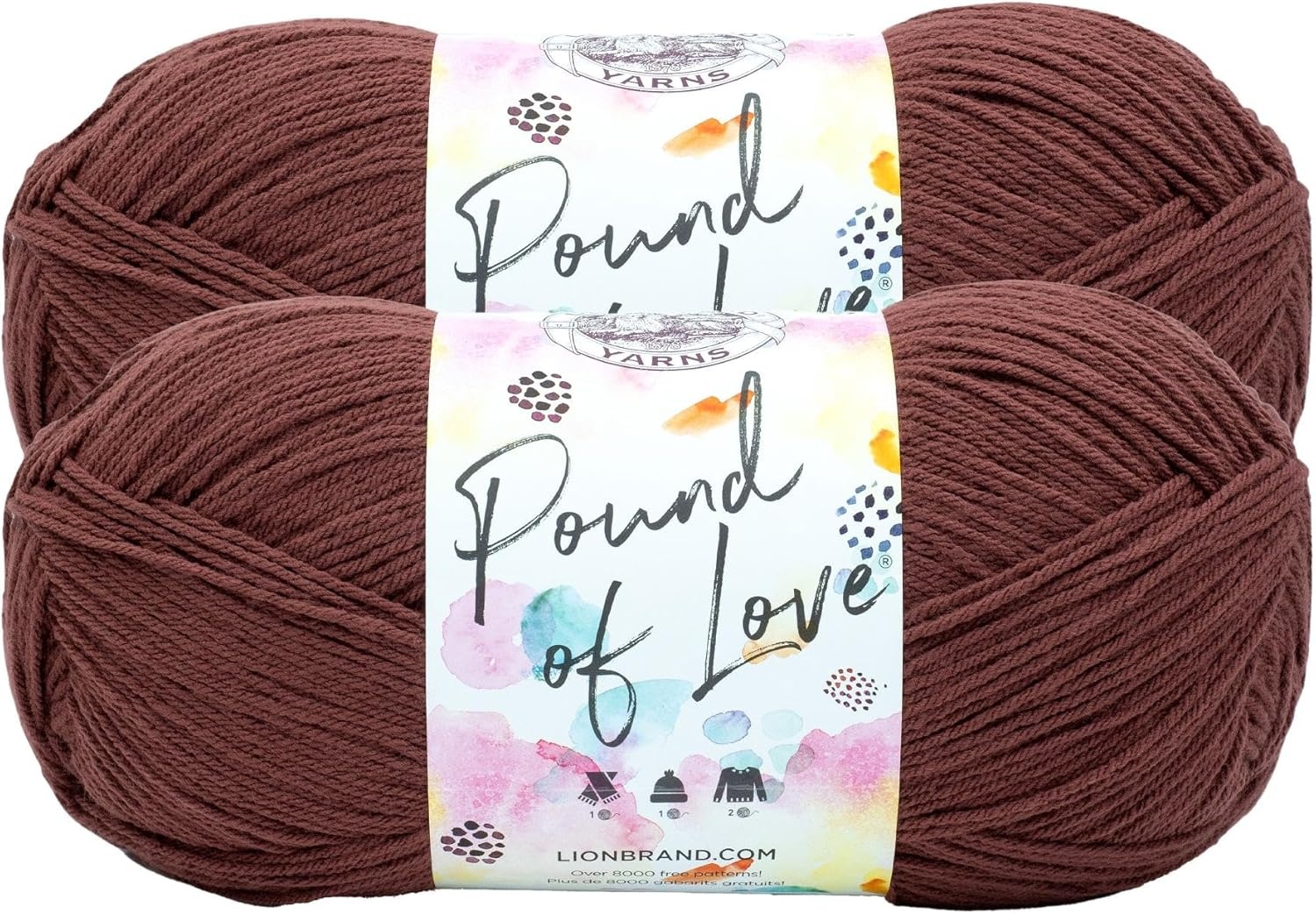 image:imageLion Brand Yarn Pound of Love Large Value Yarn for Knitting Crochet and Crafts Fern 1 PackCinnabar