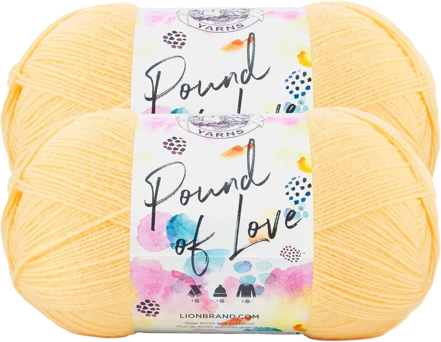 image:imageLion Brand Yarn Pound of Love Large Value Yarn for Knitting Crochet and Crafts Fern 1 PackHoney Bee