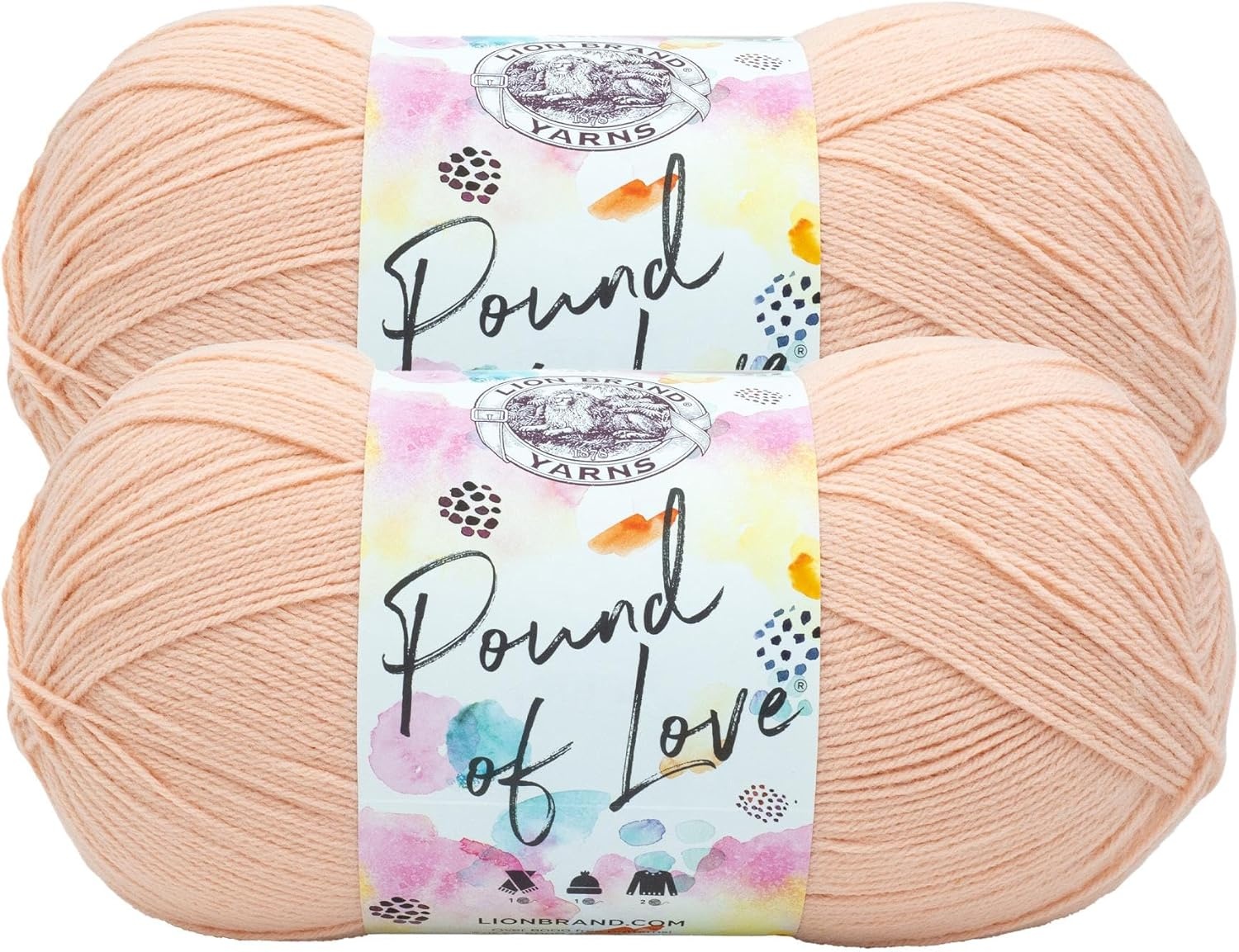 image:imageLion Brand Yarn Pound of Love Large Value Yarn for Knitting Crochet and Crafts Fern 1 PackPink Salt