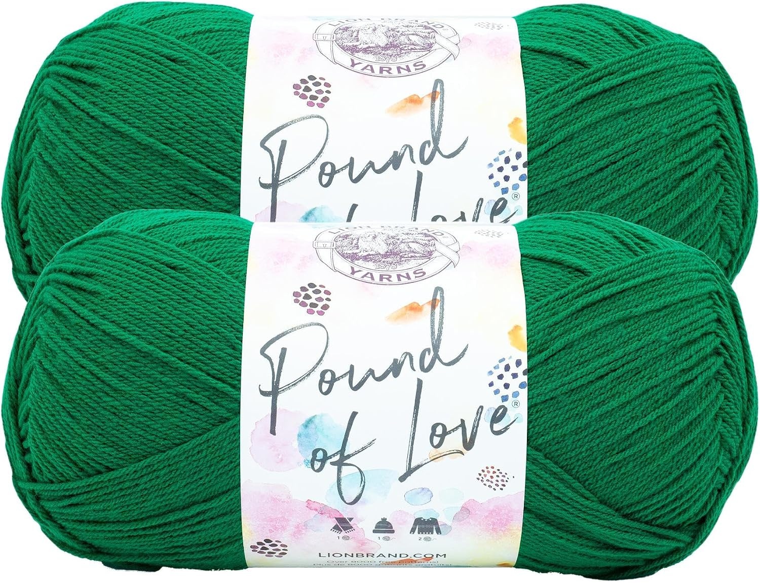 image:imageLion Brand Yarn Pound of Love Large Value Yarn for Knitting Crochet and Crafts Fern 1 PackWintergreen