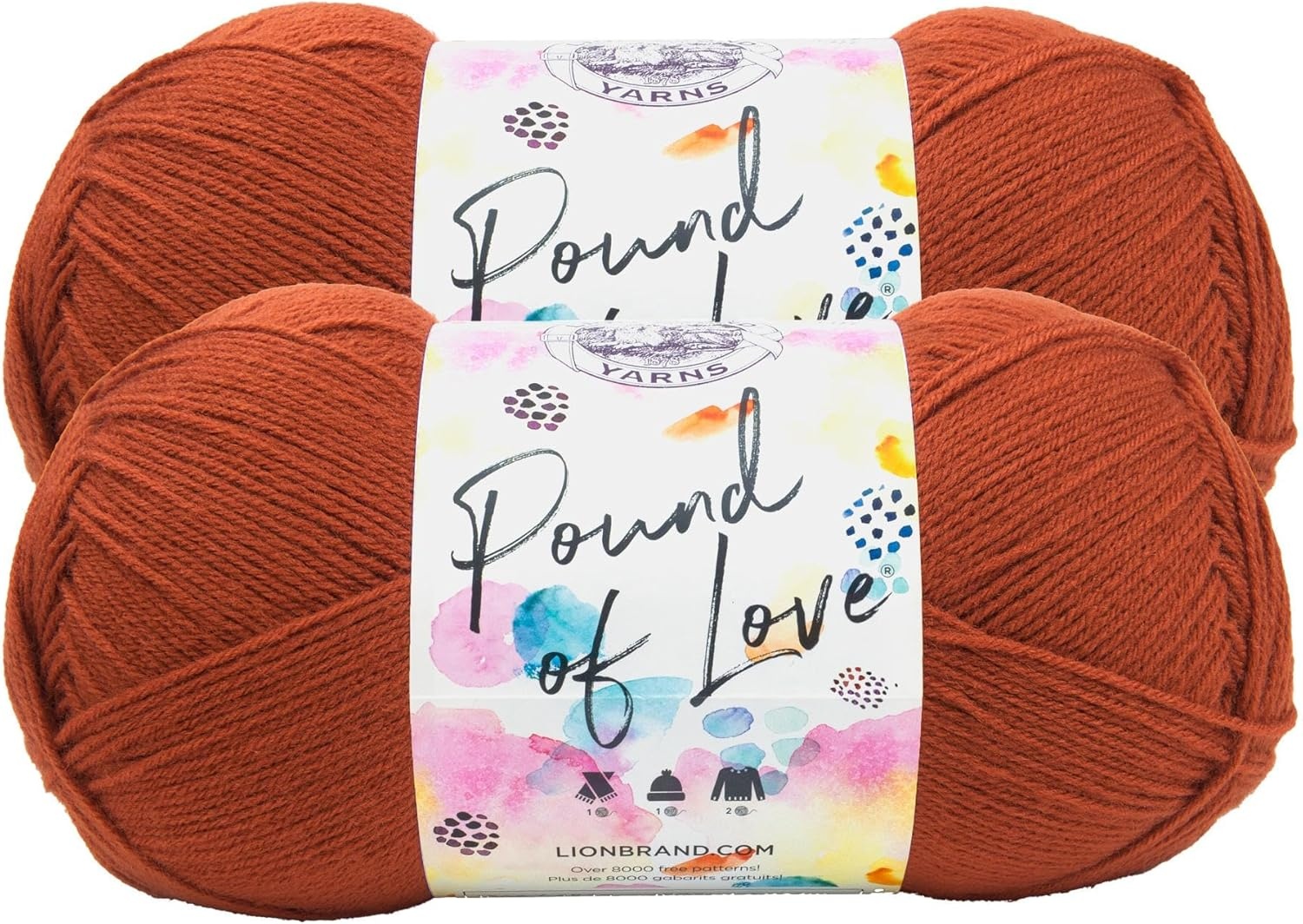 image:imageLion Brand Yarn Pound of Love Large Value Yarn for Knitting Crochet and Crafts Vanilla 1 PackPumpkin Spice