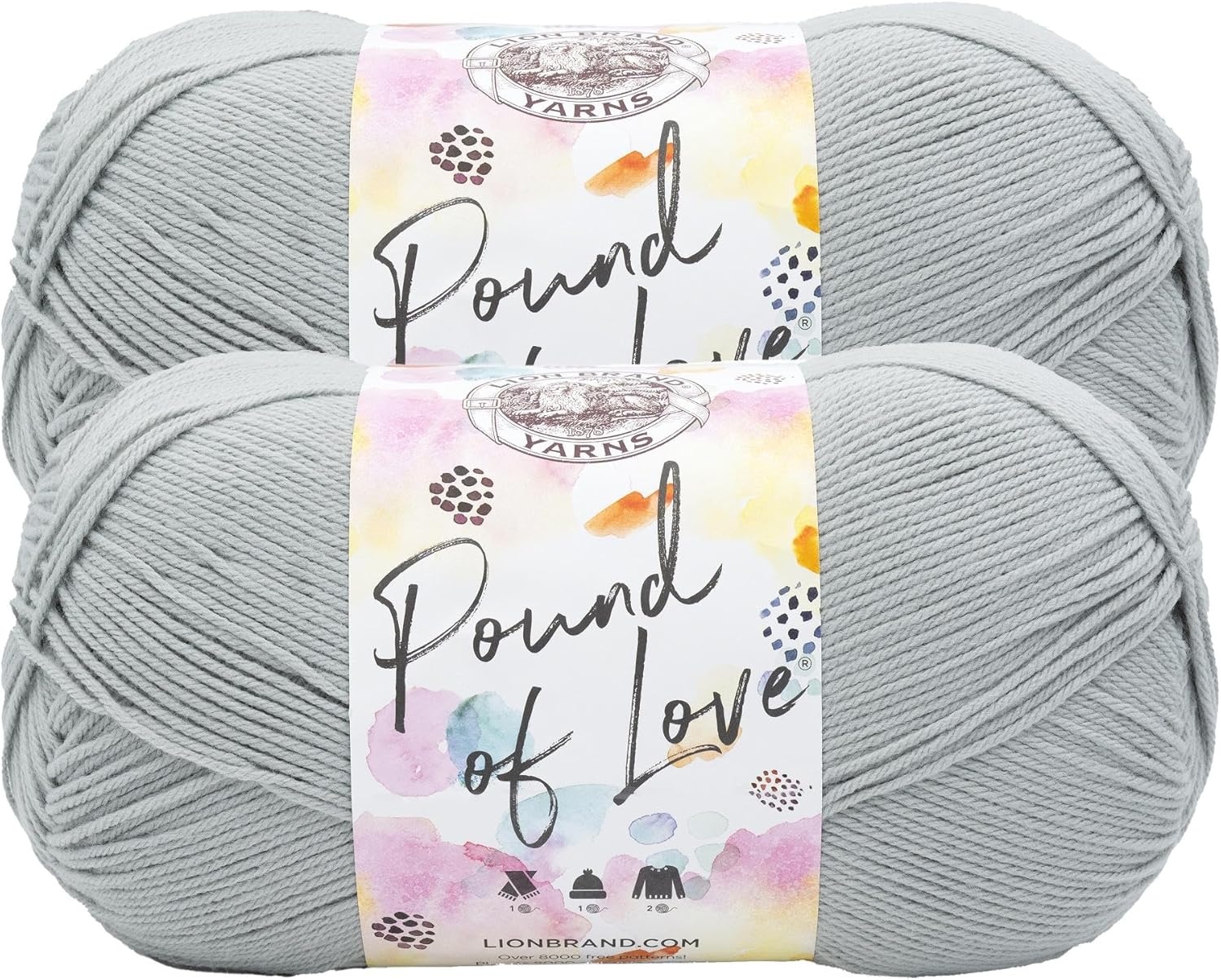 image:imageLion Brand Yarn Pound of Love Large Value Yarn for Knitting Crochet and Crafts Vanilla 1 PackSleet