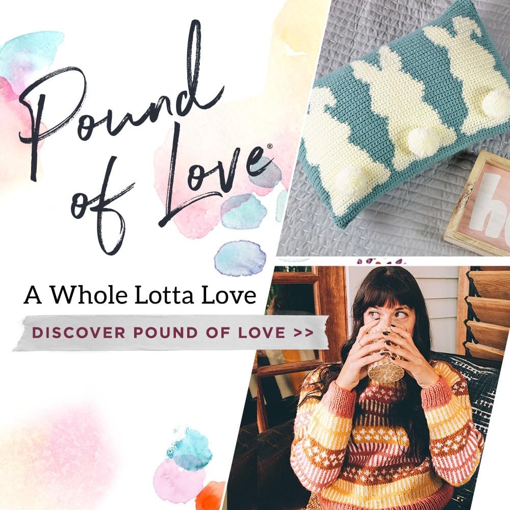 image:imageLion Brand Yarn Pound of Love Value Yarn Large Yarn for Knitting and Crochet Cerise 1 PackMocha