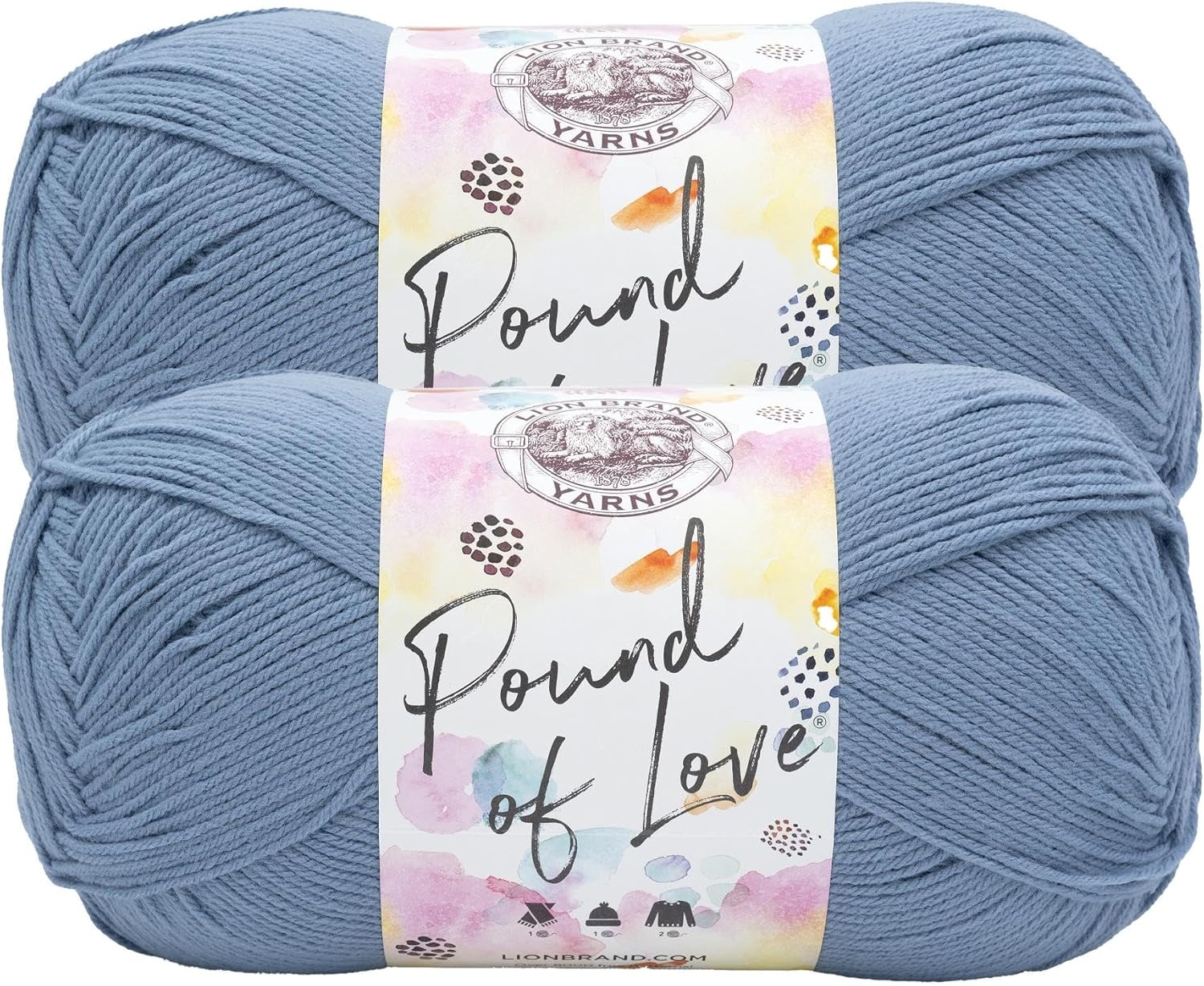 image:imageLion Brand Yarn Pound of Love Value Yarn Large Yarn for Knitting and Crochet Cerise 1 PackStone