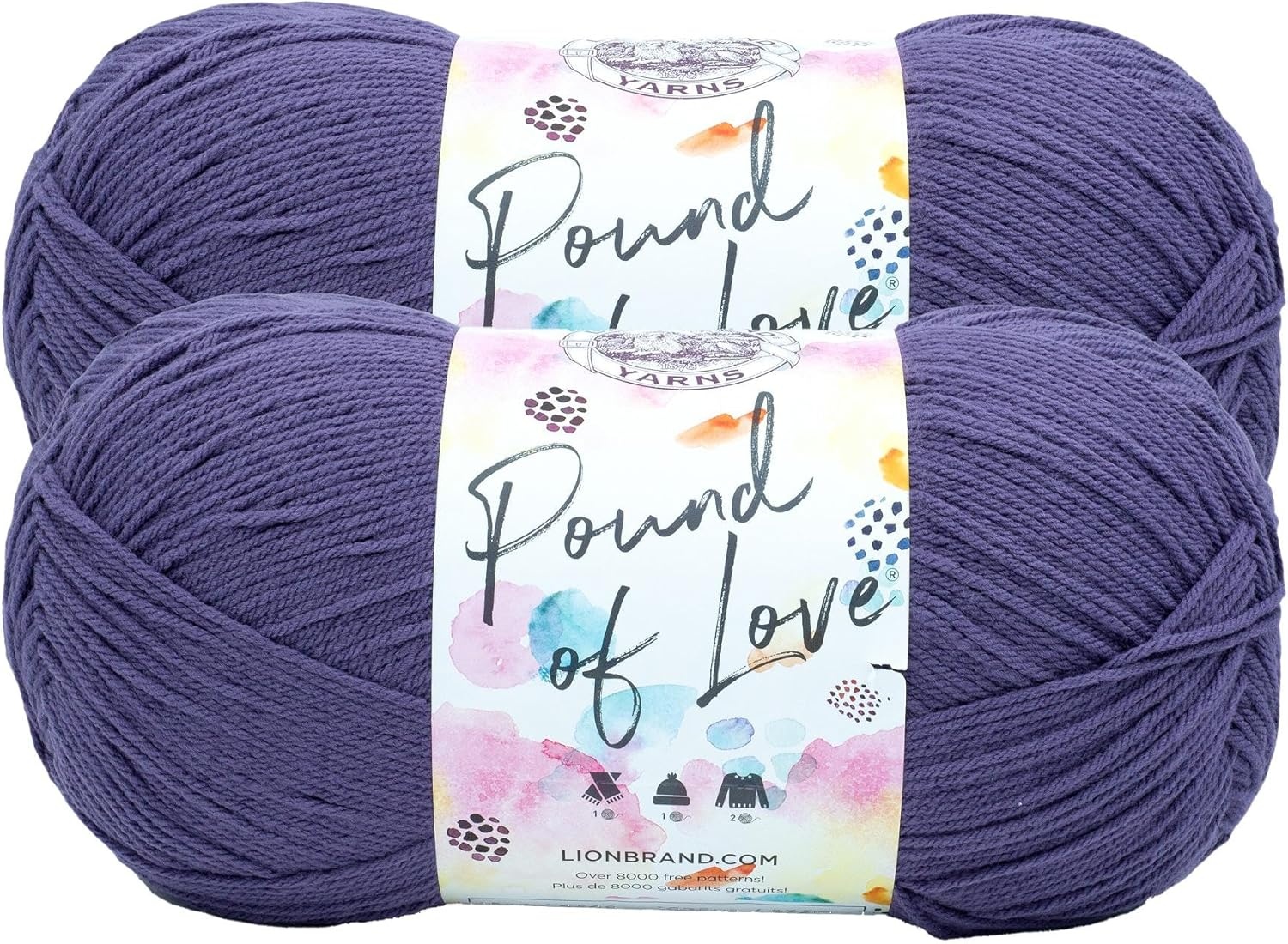 image:imageLion Brand Yarn Pound of Love Value Yarn Large Yarn for Knitting and Crochet Cerise 1 PackThistle