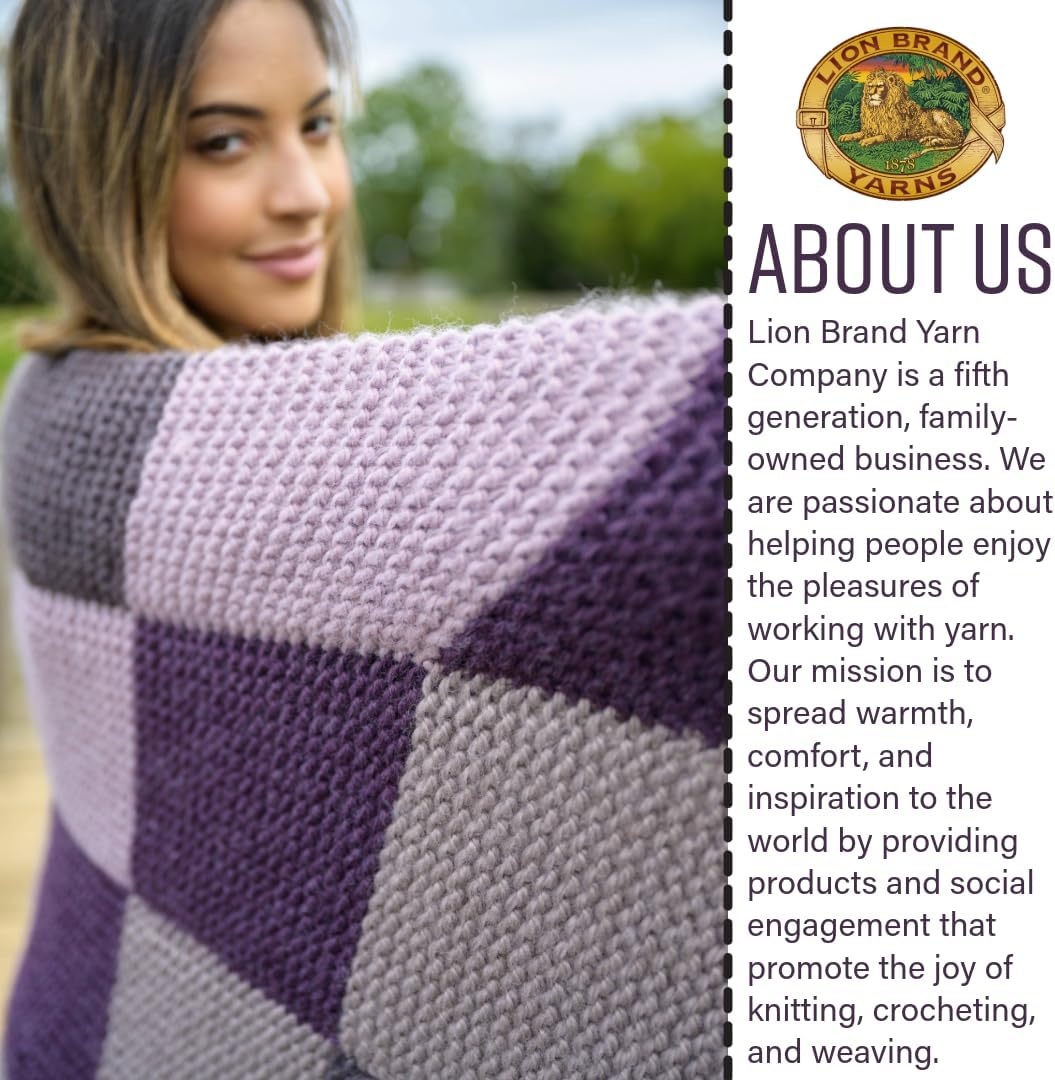 image:imageLion Brand Yarn ReSpun Thick amp Quick Super Bulky Yarn for Knitting Crochet and Crafts Wisteria 1 Pack Soft Fiber for Chunky Blankets Bulky Throws and Cozy SweatersWhipped Cream