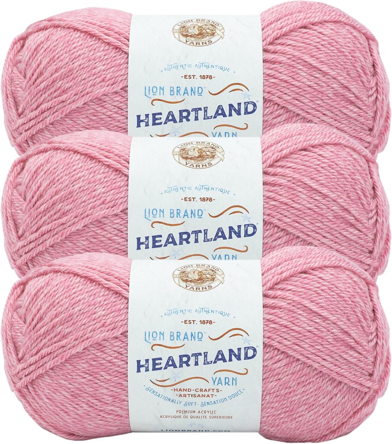 image:imageLion Brand Yarn WorstedWeight Heartland Yarn for Knitting Crocheting and Crafting Virgin Islands 1 PackLassen Volcanic
